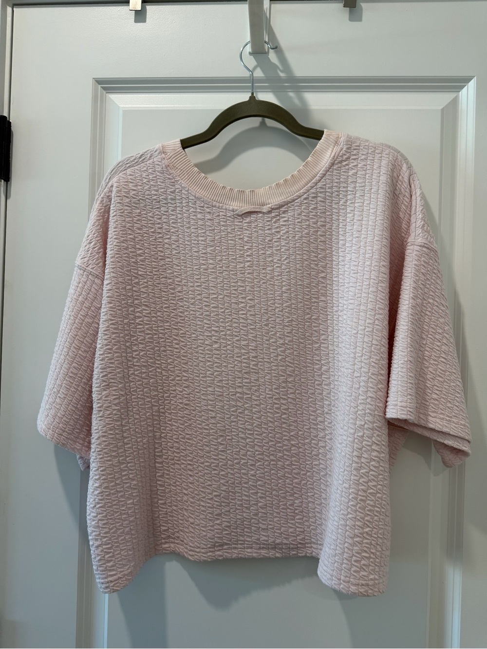 Relaxed Boxy Light Pink Knit Sweatshirt movement by free people - Picture 5 of 5
